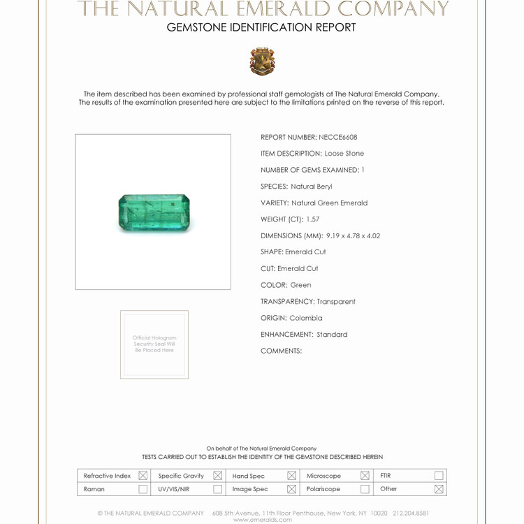 1.57 Ct. Emerald from Colombia