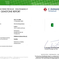 4.20 Ct. Emerald from Zambia Scan Report