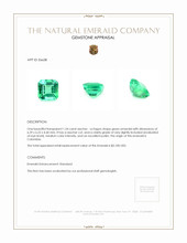 1.24 Ct. Emerald from Colombia Appraisal