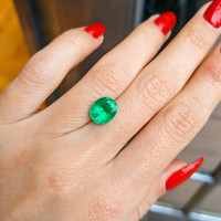 2.56 Ct. Emerald from Afghanistan Life Style