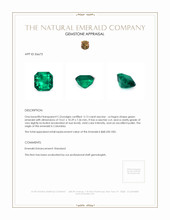 5.13 Ct. Emerald from Colombia Appraisal