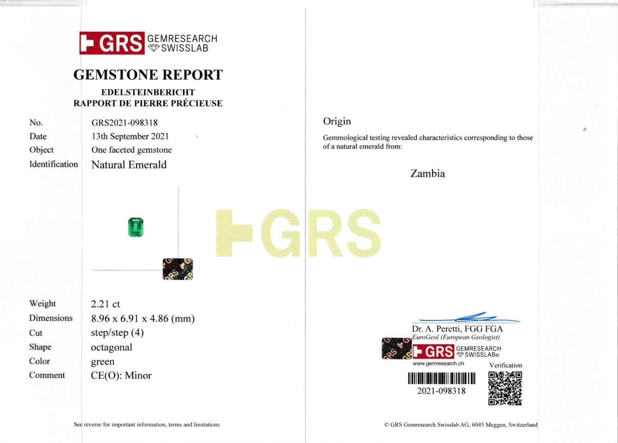 2.21 Ct. Emerald from Zambia