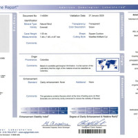 1.50 Ct. Emerald from Colombia Scan Report
