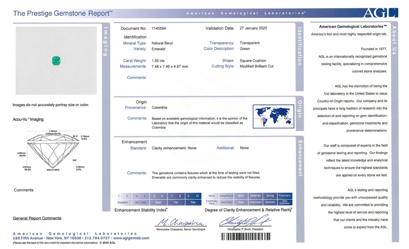 1.50 Ct. Emerald from Colombia