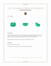 2.15 Ct. Emerald from Brazil Appraisal