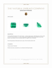 2.22 Ct. Emerald from Colombia Appraisal