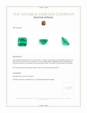 2.22 Ct. Emerald from Colombia Appraisal