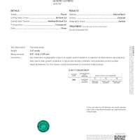 2.47 Ct. Emerald from Zambia Scan Report
