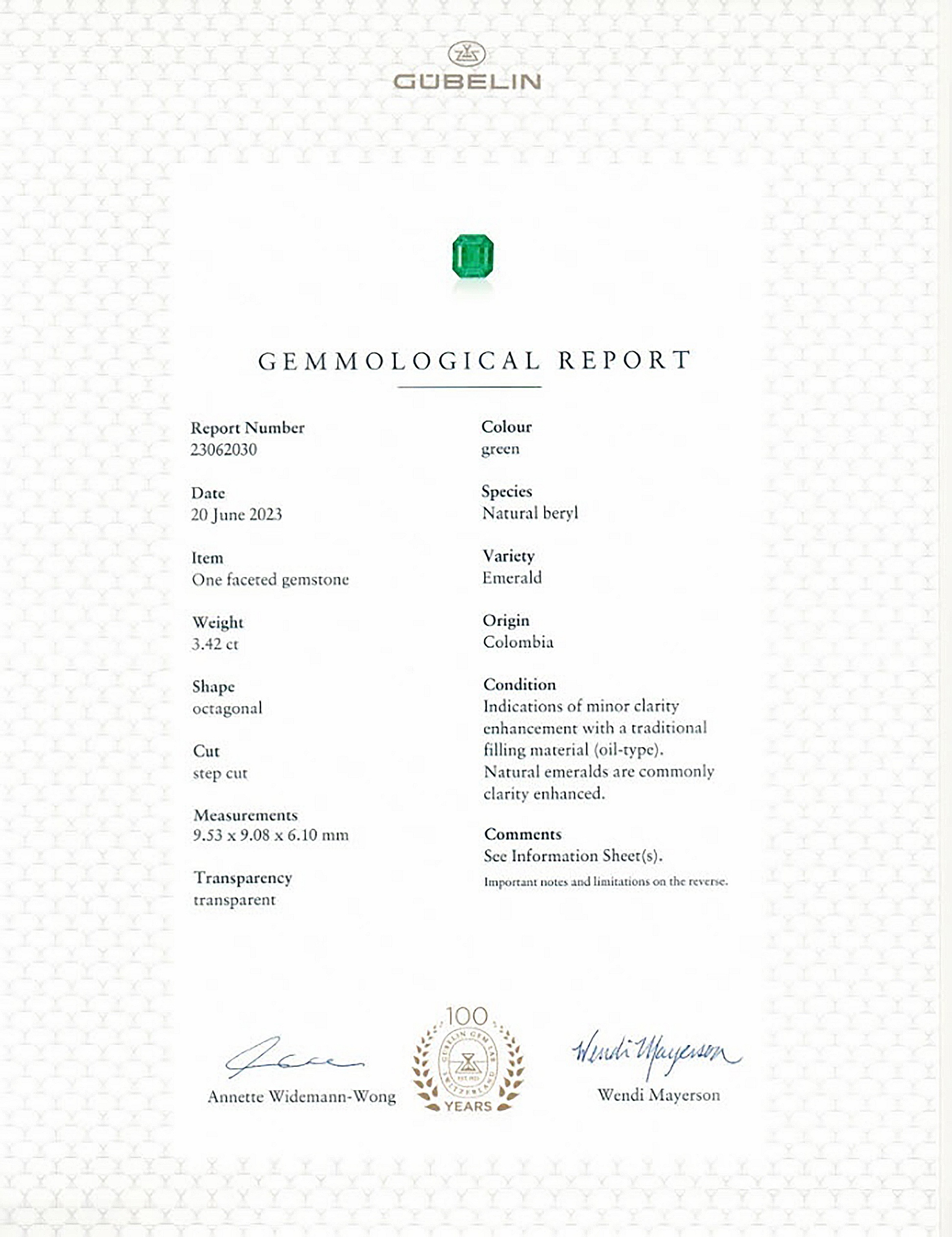 3.42 Ct. Emerald from Colombia