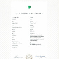3.42 Ct. Emerald from Colombia Scan Report