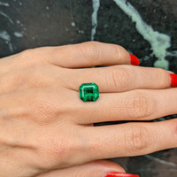 3.42 Ct. Emerald from Colombia Life Style