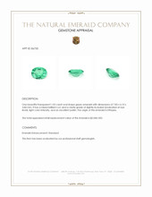 1.02 Ct. Emerald from Ethiopia Appraisal