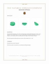 1.79 Ct. Emerald from Ethiopia Appraisal