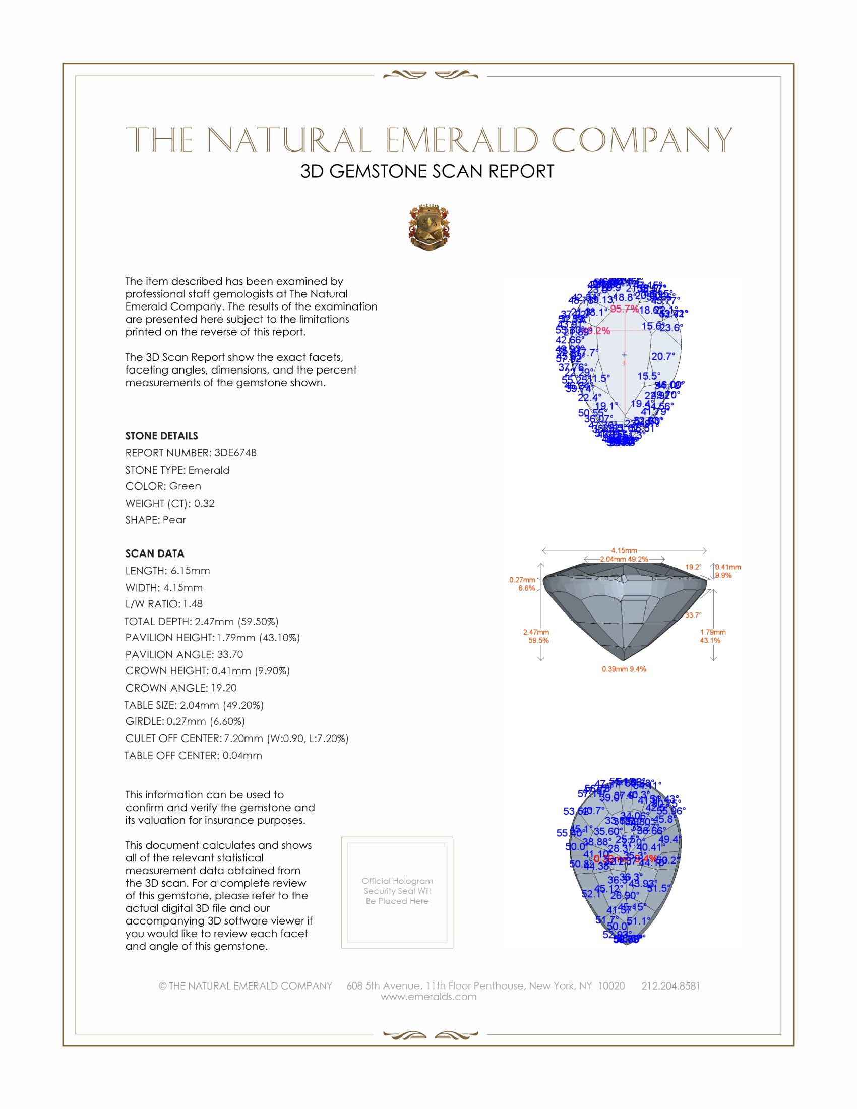 0.32 Ct. Emerald from Zambia