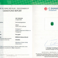 4.96 Ct. Emerald from Colombia Scan Report