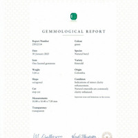 5.04 Ct. Emerald from Colombia Scan Report