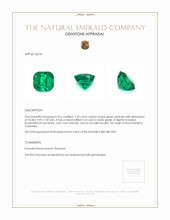 5.20 Ct. Emerald from Colombia Appraisal