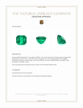 5.26 Ct. Emerald from Colombia - Muzo Appraisal