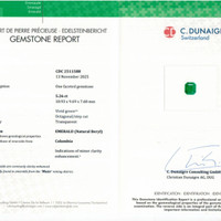 5.26 Ct. Emerald from Colombia - Muzo Scan Report
