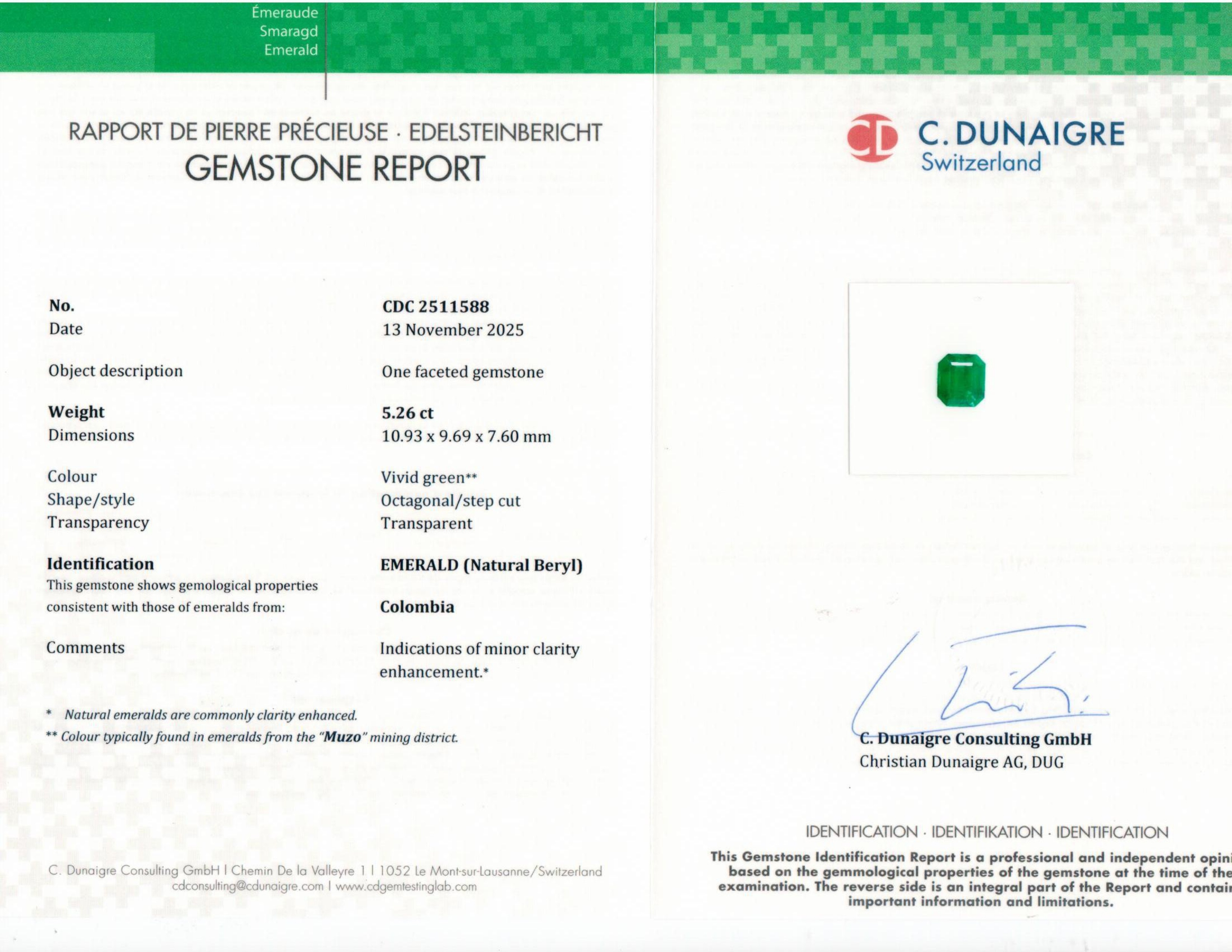 5.26 Ct. Emerald from Colombia - Muzo