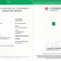 5.33 Ct. Emerald from Colombia Scan Report
