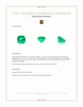1.51 Ct. Emerald from Colombia Appraisal