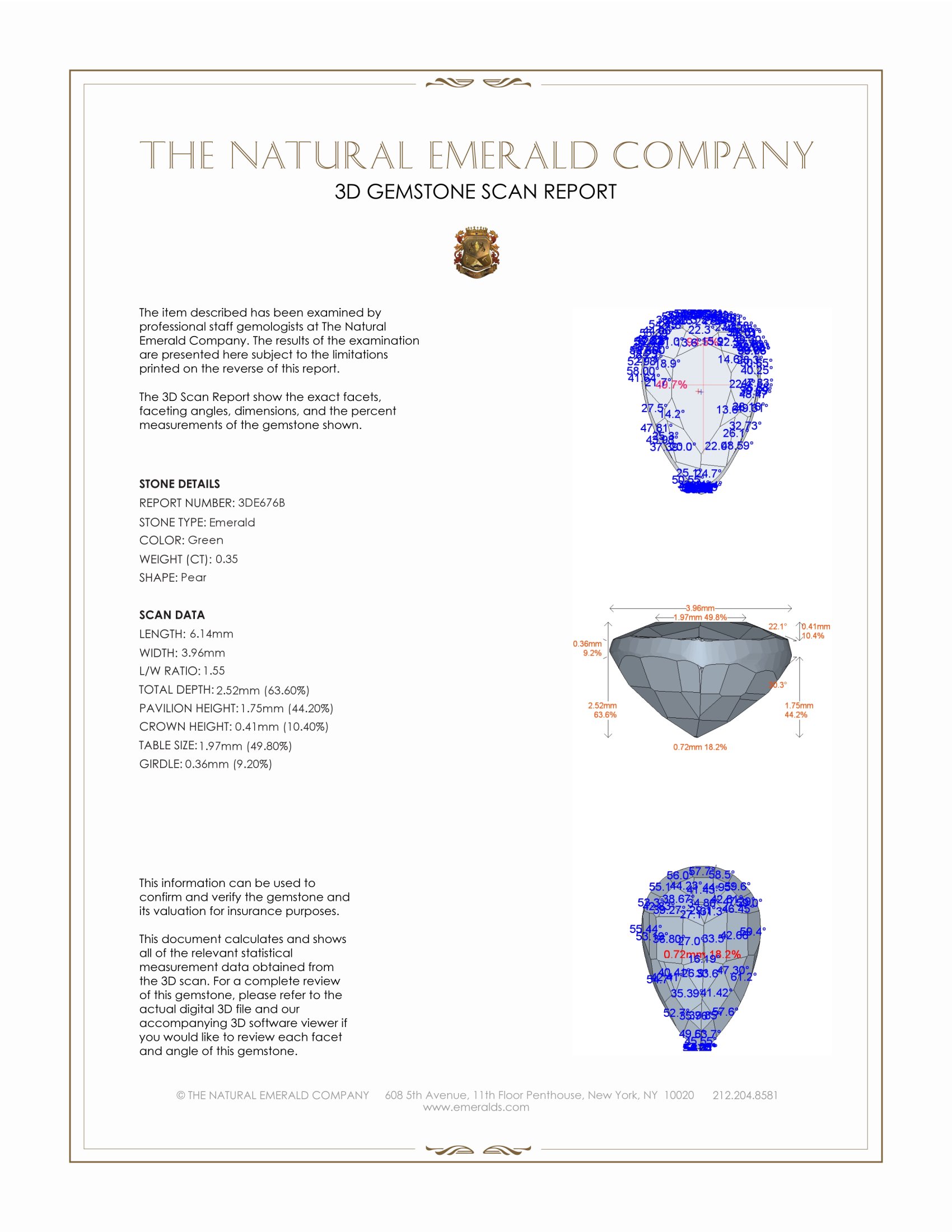 0.35 Ct. Emerald from Zambia