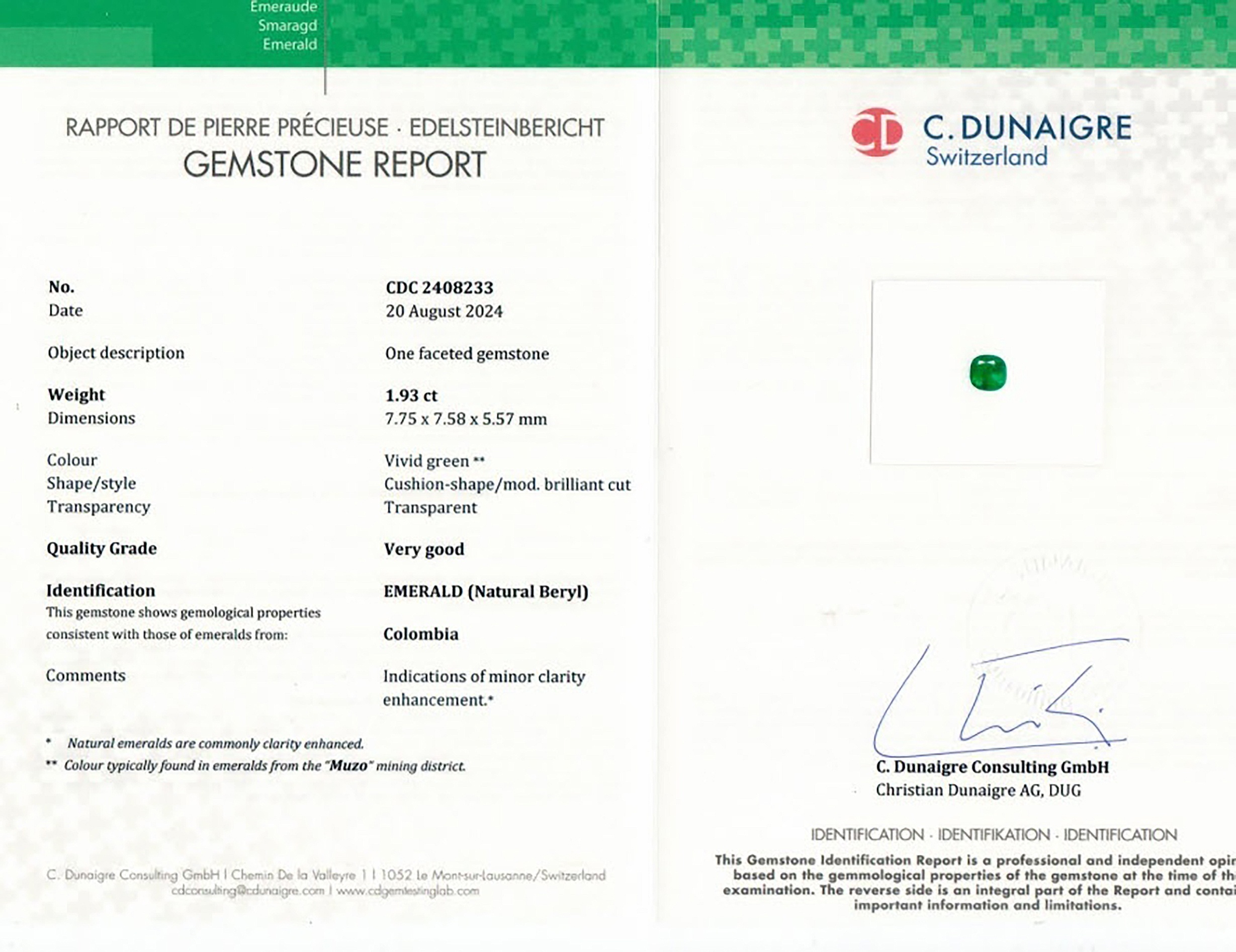 1.93 Ct. Emerald from Colombia
