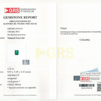 2.22 Ct. Emerald from Colombia Scan Report