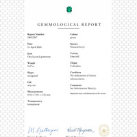 2.47 Ct. Emerald from Colombia Scan Report