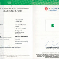 2.60 Ct. Emerald from Colombia Scan Report