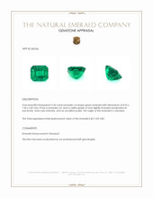 2.50 Ct. Emerald from Colombia Appraisal