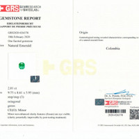 2.81 Ct. Emerald from Colombia Scan Report