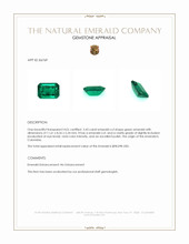 3.43 Ct. Emerald from Colombia Appraisal
