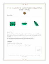 3.43 Ct. Emerald from Colombia Appraisal
