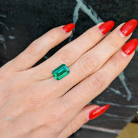 3.43 Ct. Emerald from Colombia Life Style