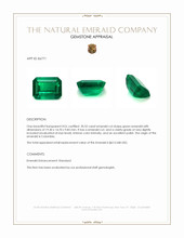 20.52 Ct. Emerald from Colombia Appraisal