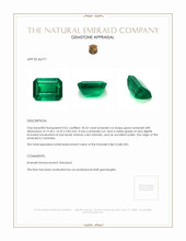 20.52 Ct. Emerald from Colombia Appraisal