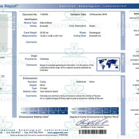 20.52 Ct. Emerald from Colombia Scan Report