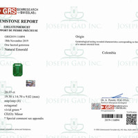 20.52 Ct. Emerald from Colombia Scan Report