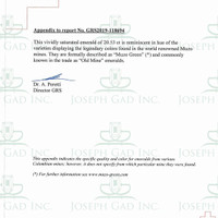 20.52 Ct. Emerald from Colombia Scan Report