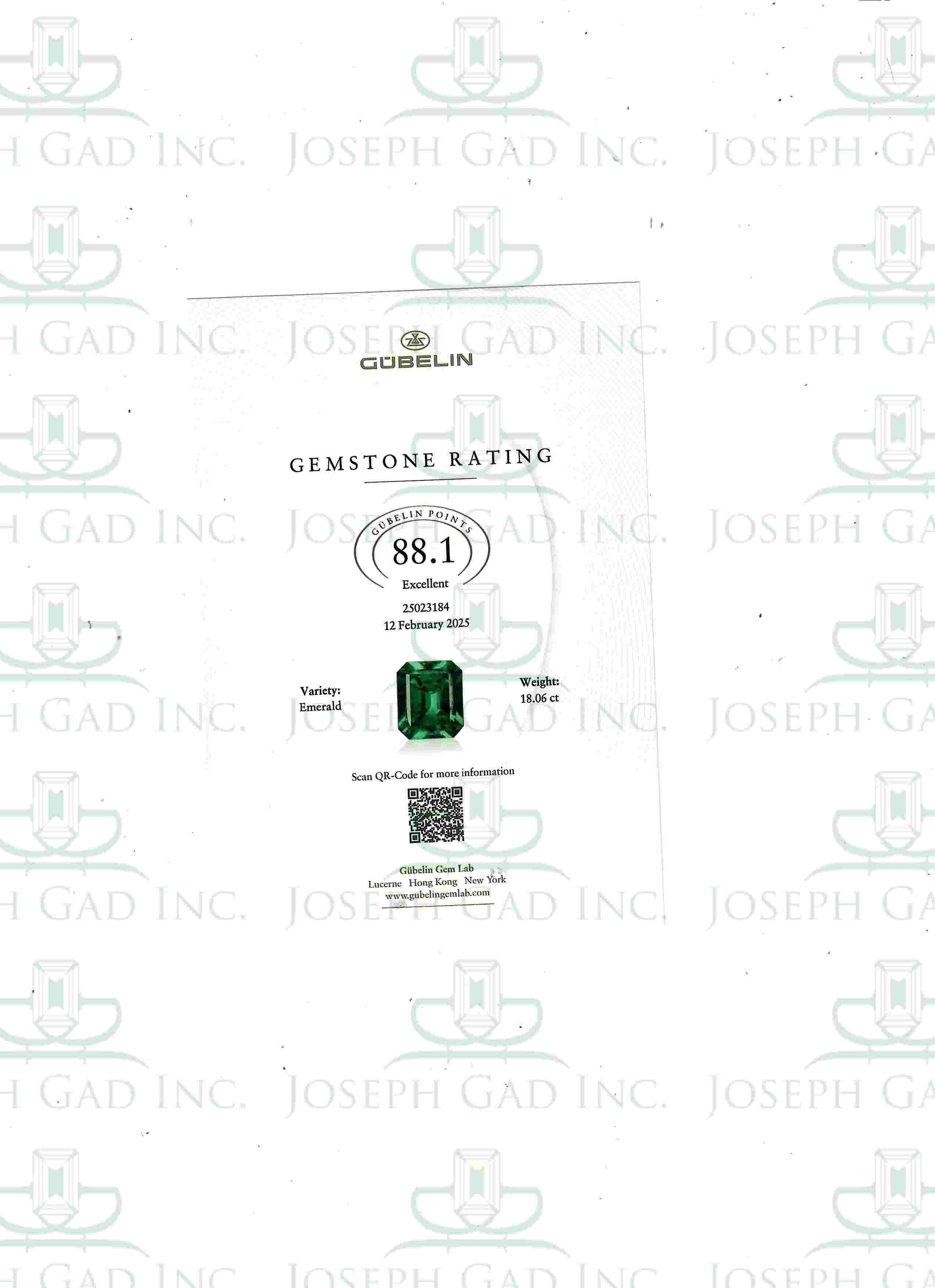 18.05 Ct. Emerald from Colombia