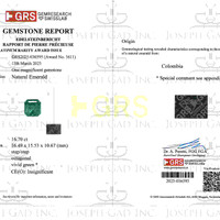 16.70 Ct. Emerald from Colombia Scan Report