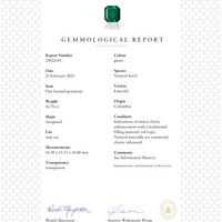 16.70 Ct. Emerald from Colombia Scan Report