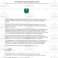 22.60 Ct. Emerald from Colombia Scan Report