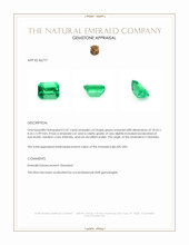 3.47 Ct. Emerald from Colombia Appraisal