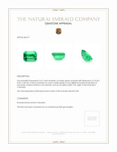 3.47 Ct. Emerald from Colombia Appraisal