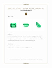3.47 Ct. Emerald from Colombia Appraisal