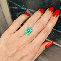 3.47 Ct. Emerald from Colombia Life Style