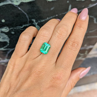 3.47 Ct. Emerald from Colombia Life Style